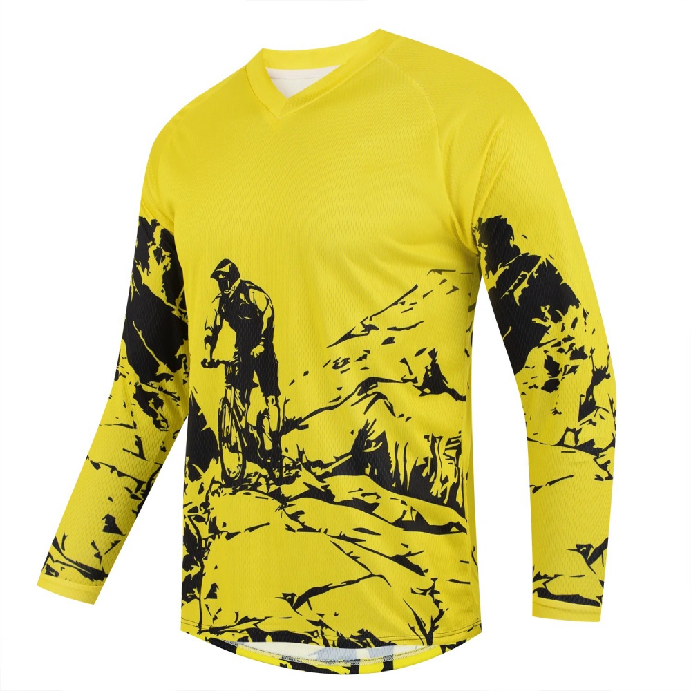 Outdoor Sportswear - Men's Outdoor Mountain Bike Print Long-Sleeve