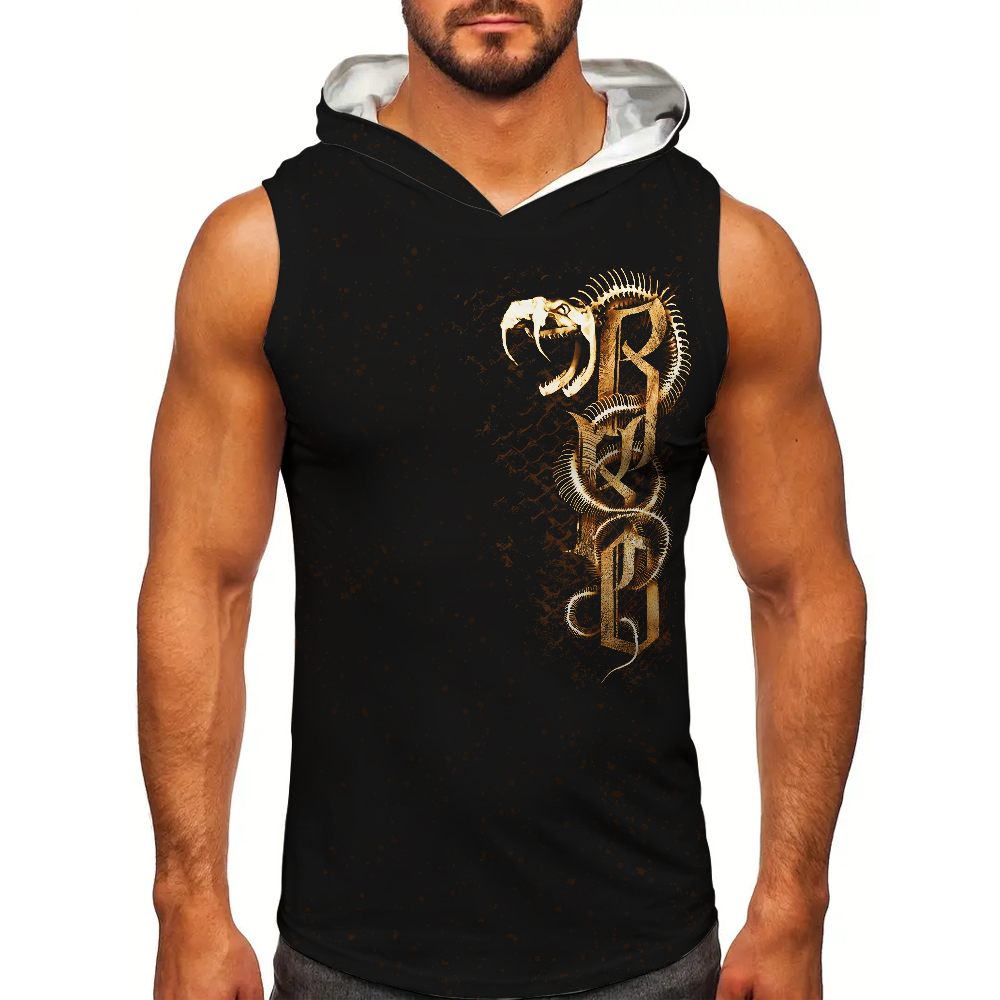 Outdoor Sport Hoodie - Men's Black Randy Orton Viper Sleeveless
