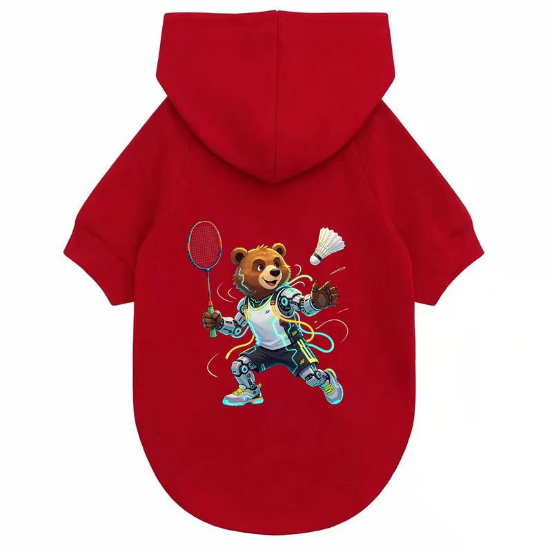 Cute Bear Badminton Hoodie, Pe - Outdoor Sport Hoodie recension och pris