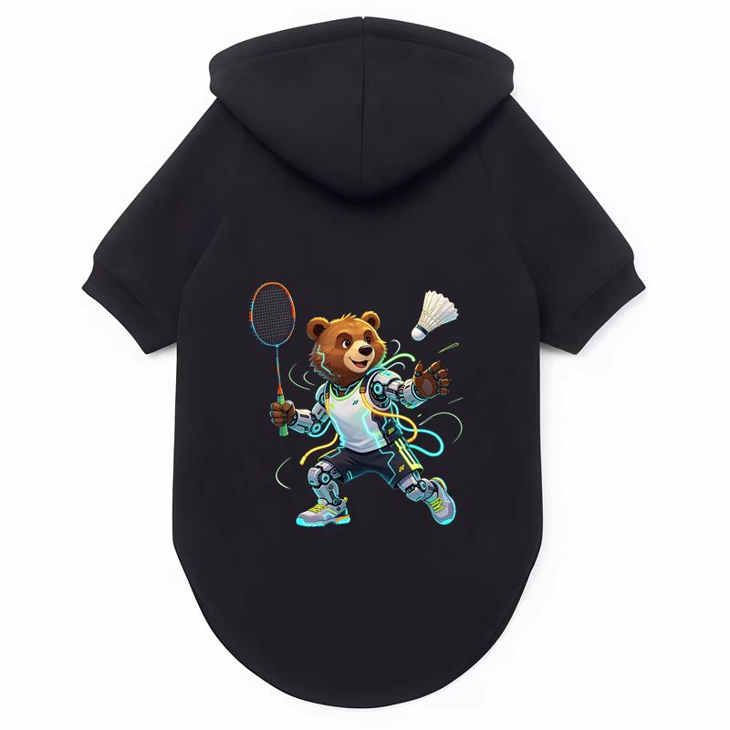 Cute Bear Badminton Hoodie, Pe - Outdoor Sport Hoodie recension och pris